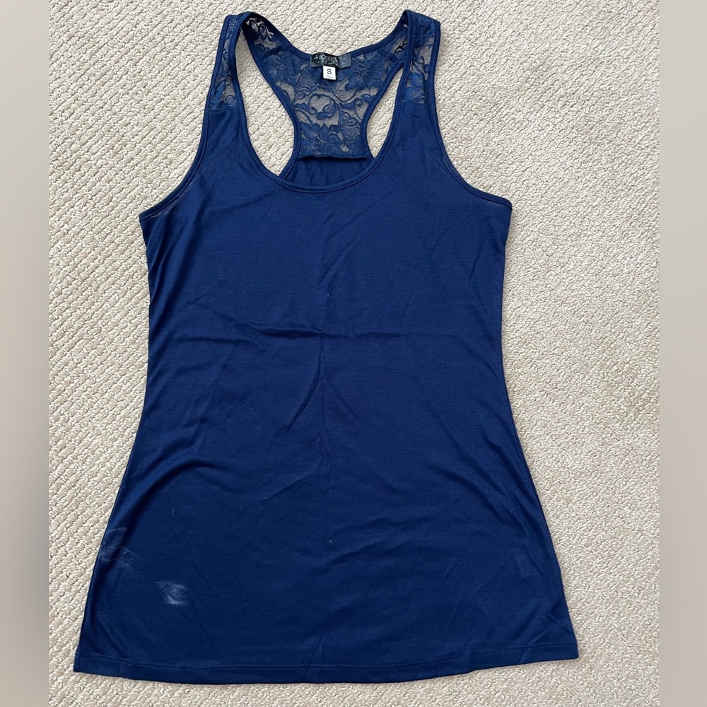 Sound & matter racerback floral flower lace tank top
